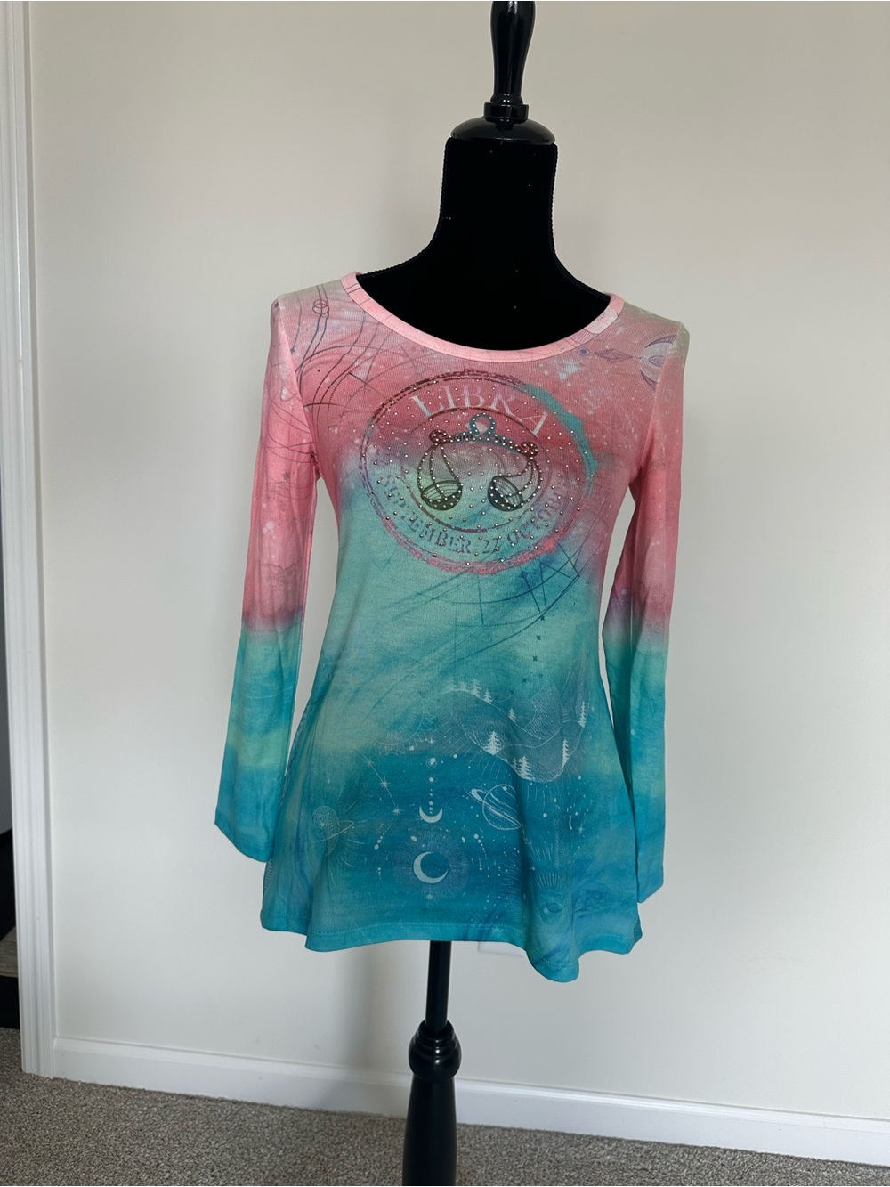 Women’s‎ One World Libra Zodiac 3/4 Sleeve Top